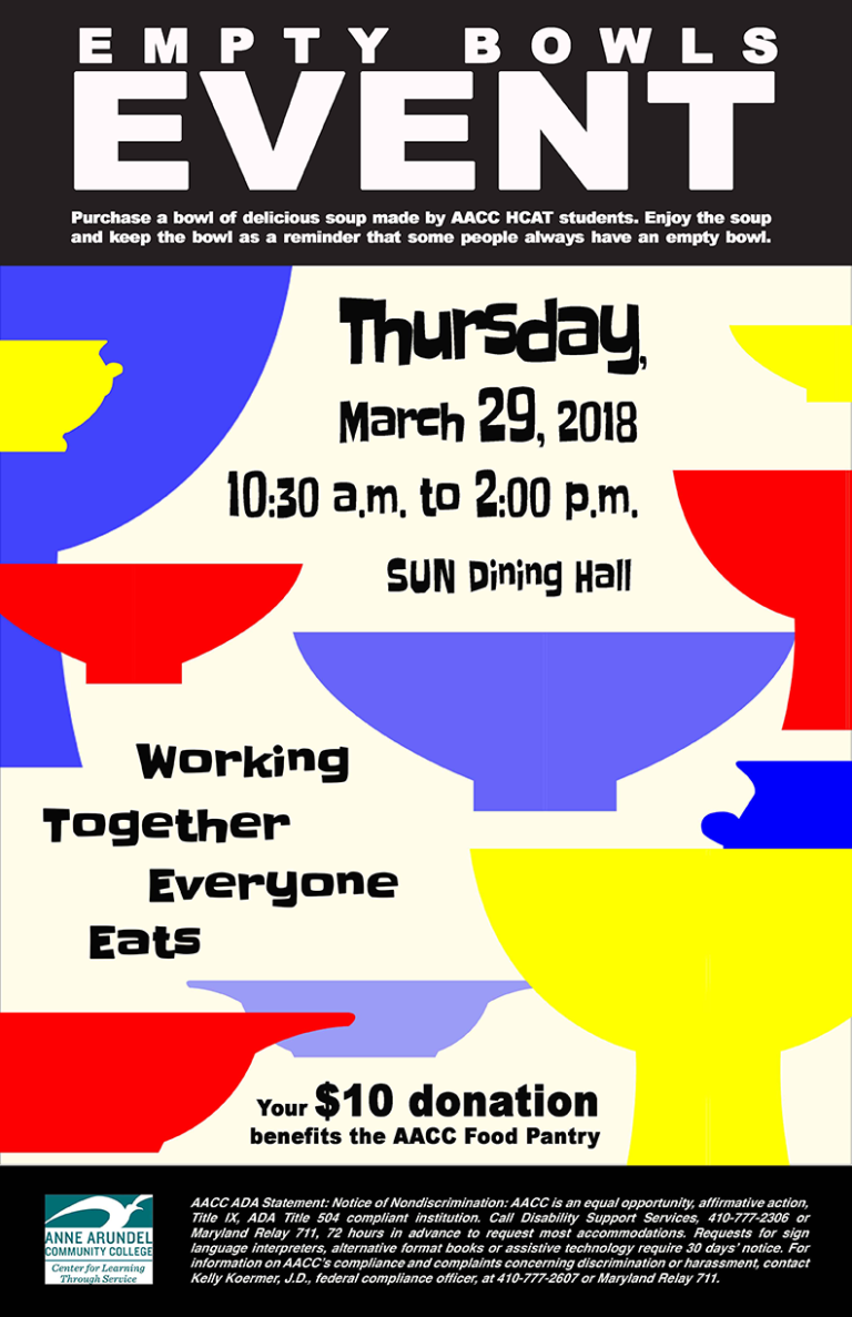Poster for an Empty Bowls event.