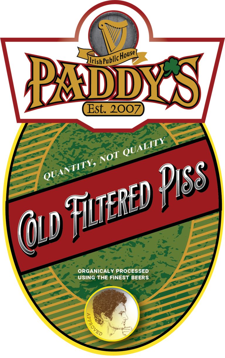 Beer Label for Paddy's Public House